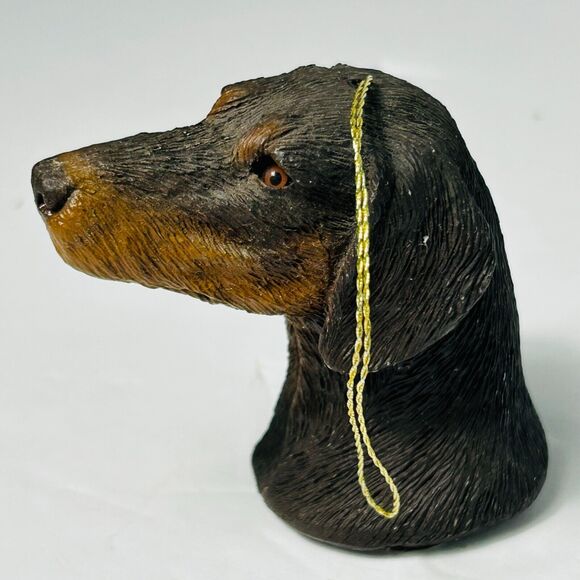 Sandicast Brown Red Doberman Head Ornament Uncropped Dobie Brue Vintage 1996 B - Picture 2 of 8